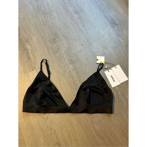 Jason Wu Anthropologie Black Satin Bralette NWT Sz XL